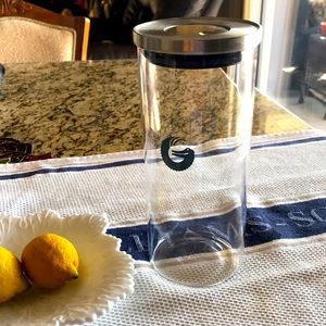 Glass Bean Canister with Airtight Stainless Lid